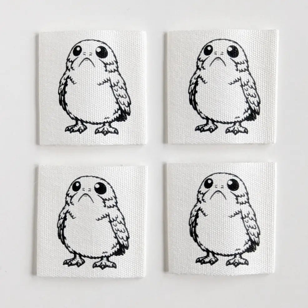 Woven Garment Labels 4-Pack - Galaxy Bird