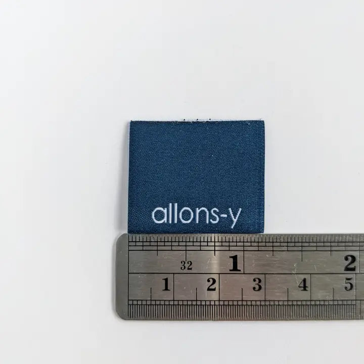Woven Garment Labels 4-Pack - Allons-Y
