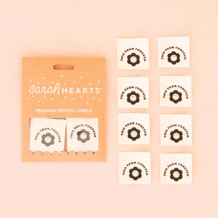 Woven Garment Labels 8-Pack - This Took Forever