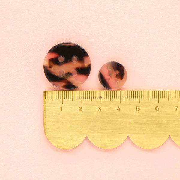 Small Tortoise Shell Buttons 5/8" - Thread Count Fabrics