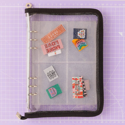 Label Stash Folder - Black - Sewing Label Storage