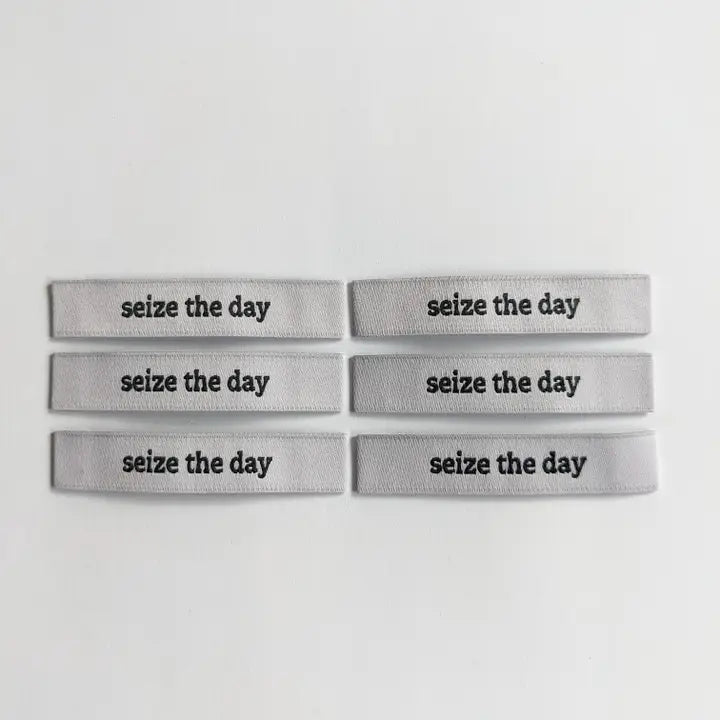 Woven Garment Labels 6-Pack - Seize the Day