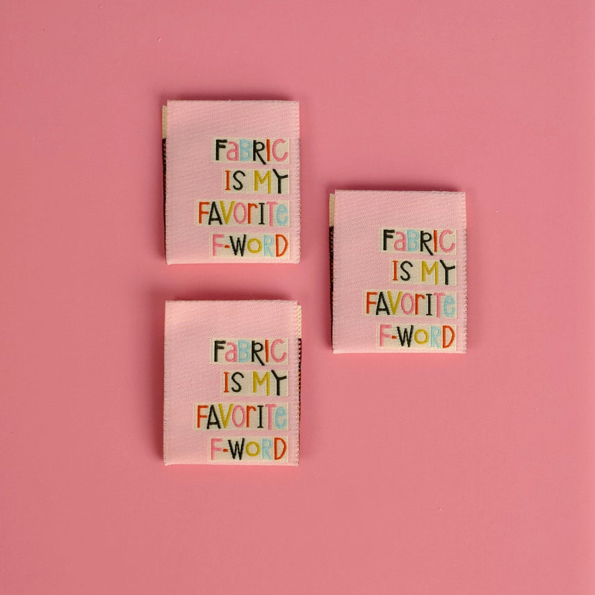 Woven Garment Labels 3-Pack - Fabric F-Word