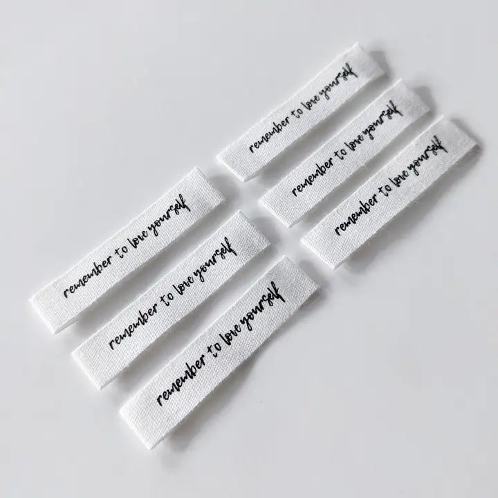 Woven Garment Labels 6-Pack - Remember to Love Yourself