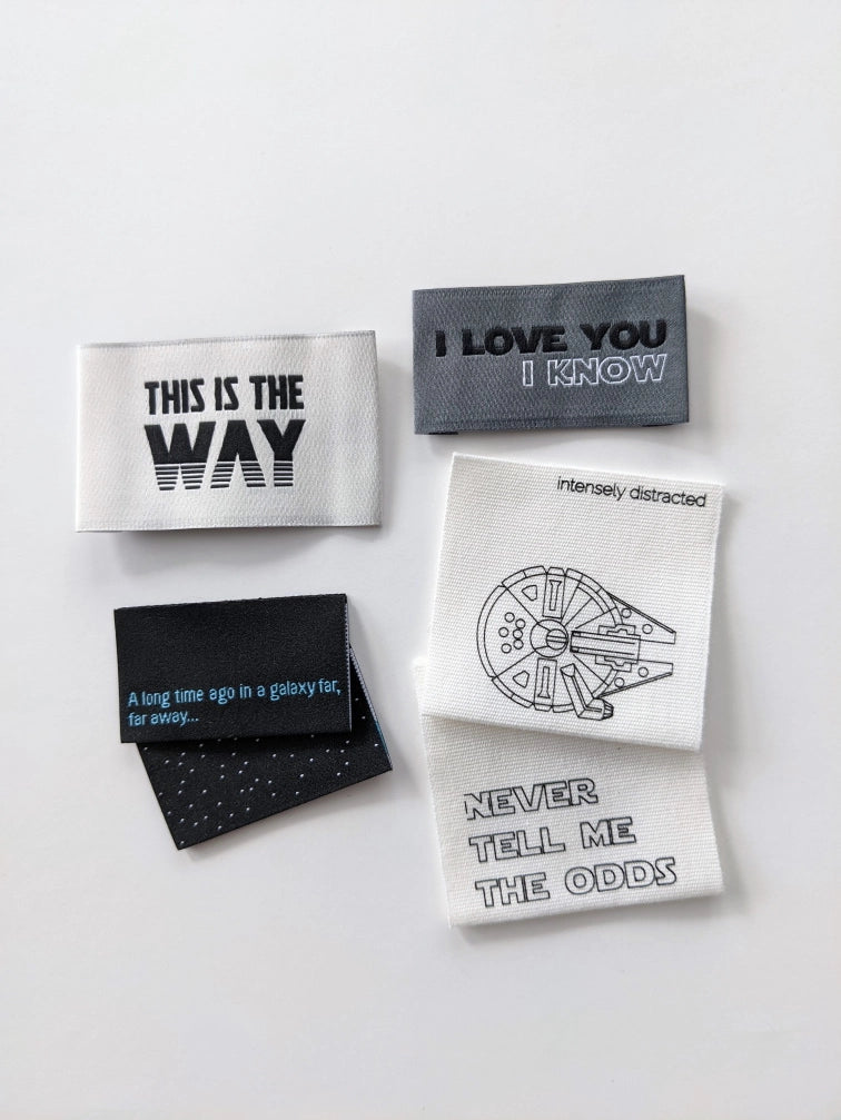Woven Garment Labels 4-Pack - Galaxy Series