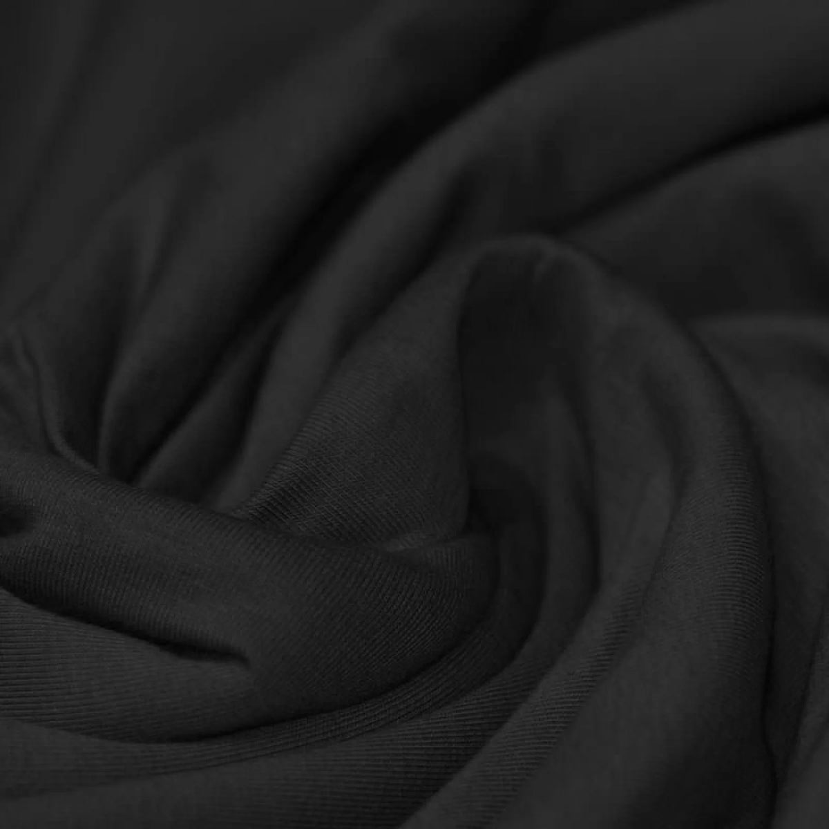 Solid Cotton Jersey - Black | Knit