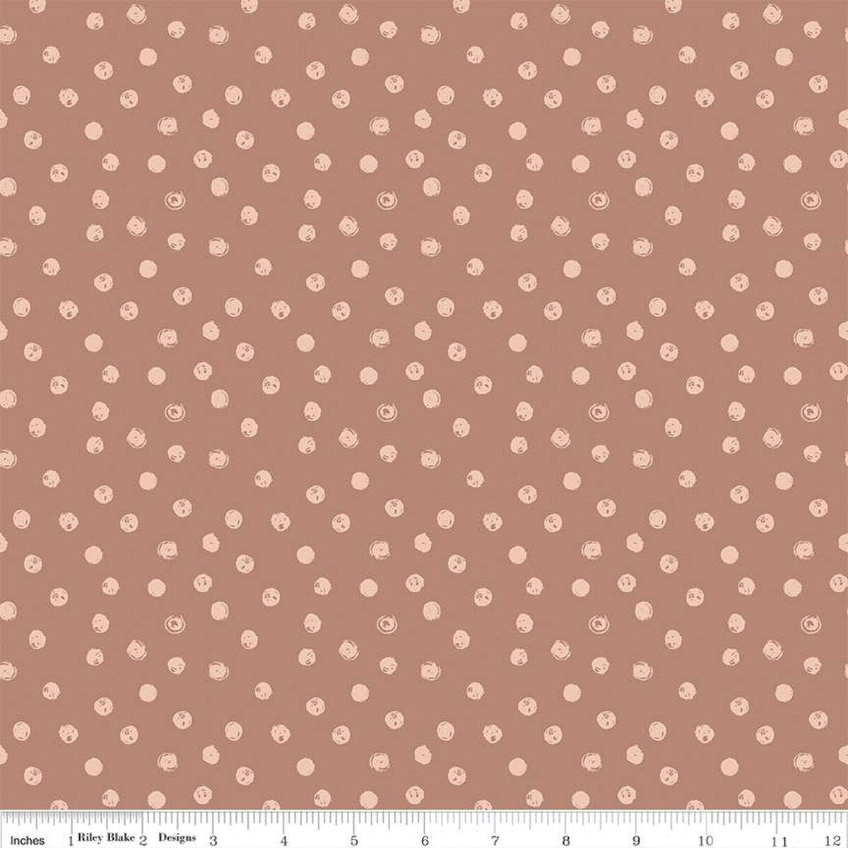 Blush 'n Butterscotch - Dots Dusty Rose