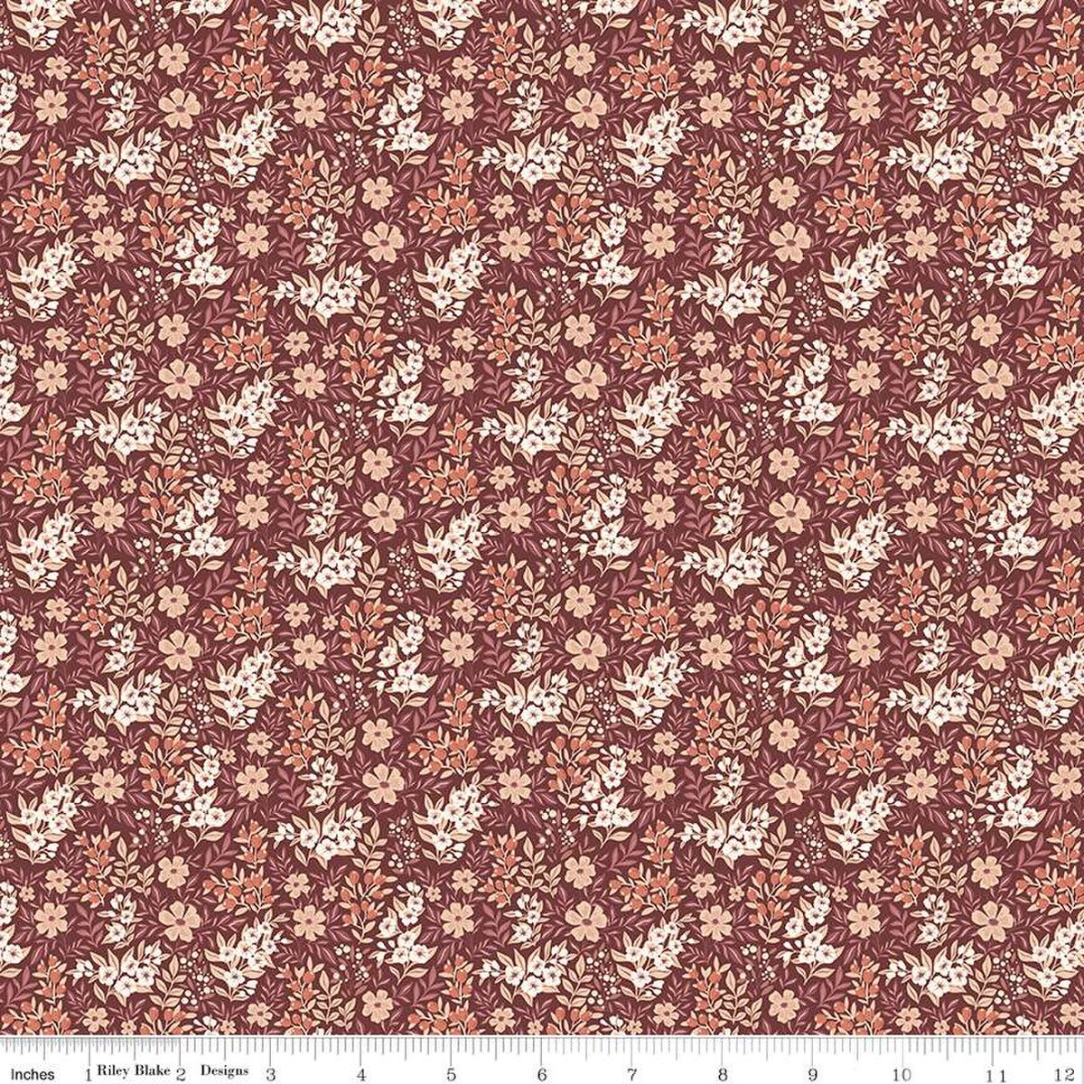 Evening On The Prairie - Ditsy Floral Marsala
