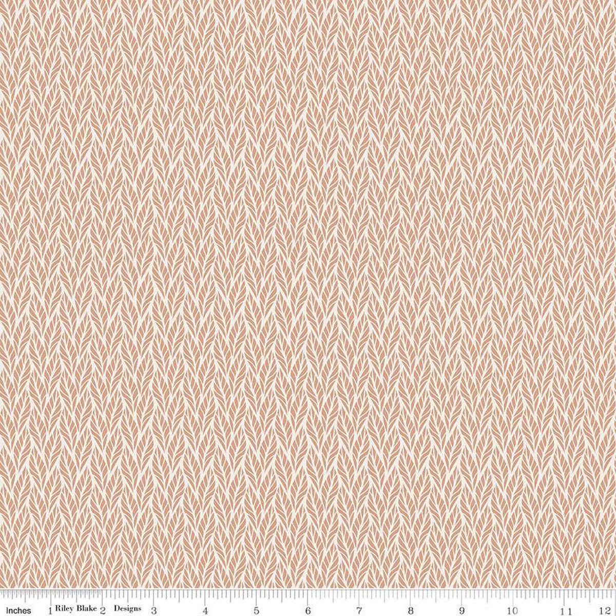 Evening On The Prairie - Geo Leaves Beige