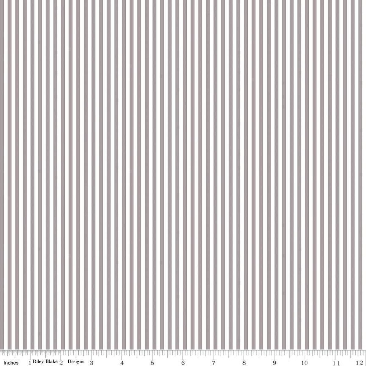 1/8" Stripe On White - Grey