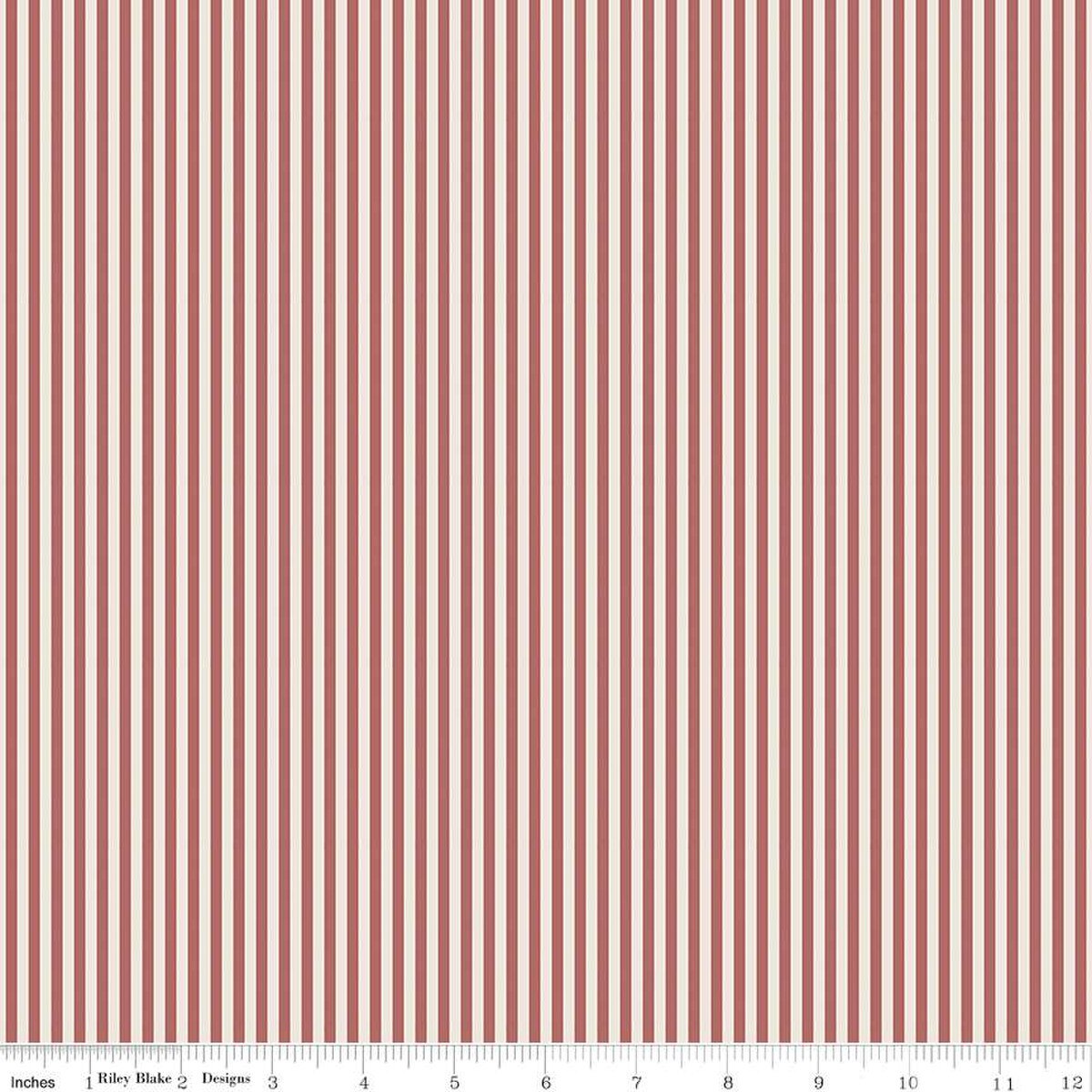 1/8" Stripe On Ivory - Canyon Rose