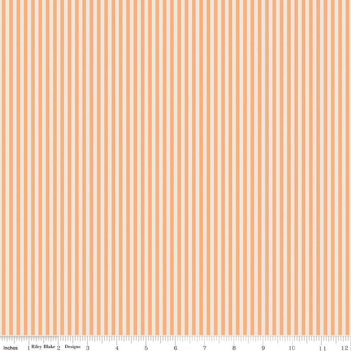 1/8" Stripe On Ivory - Marmalade
