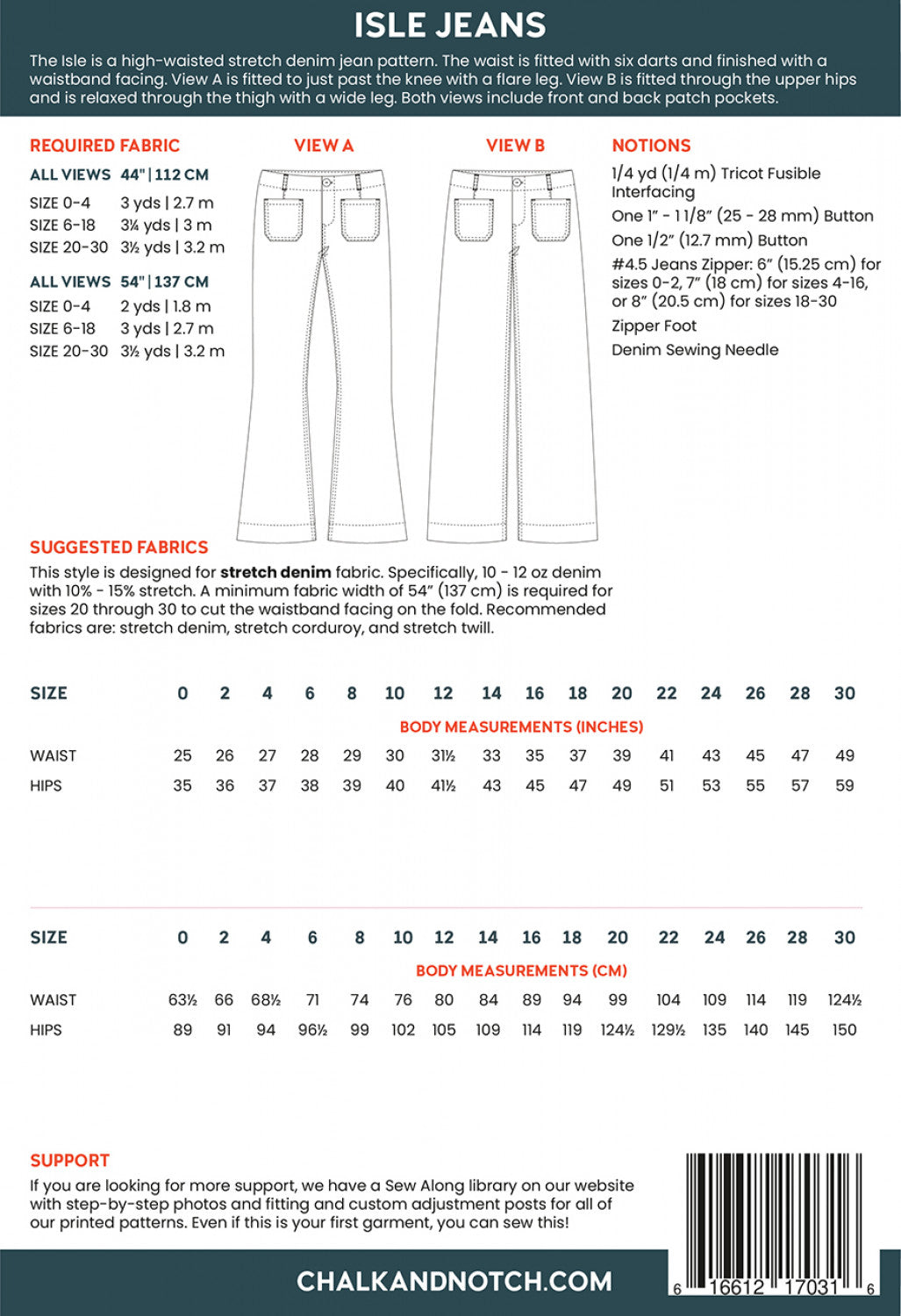 Isle Jeans Pattern