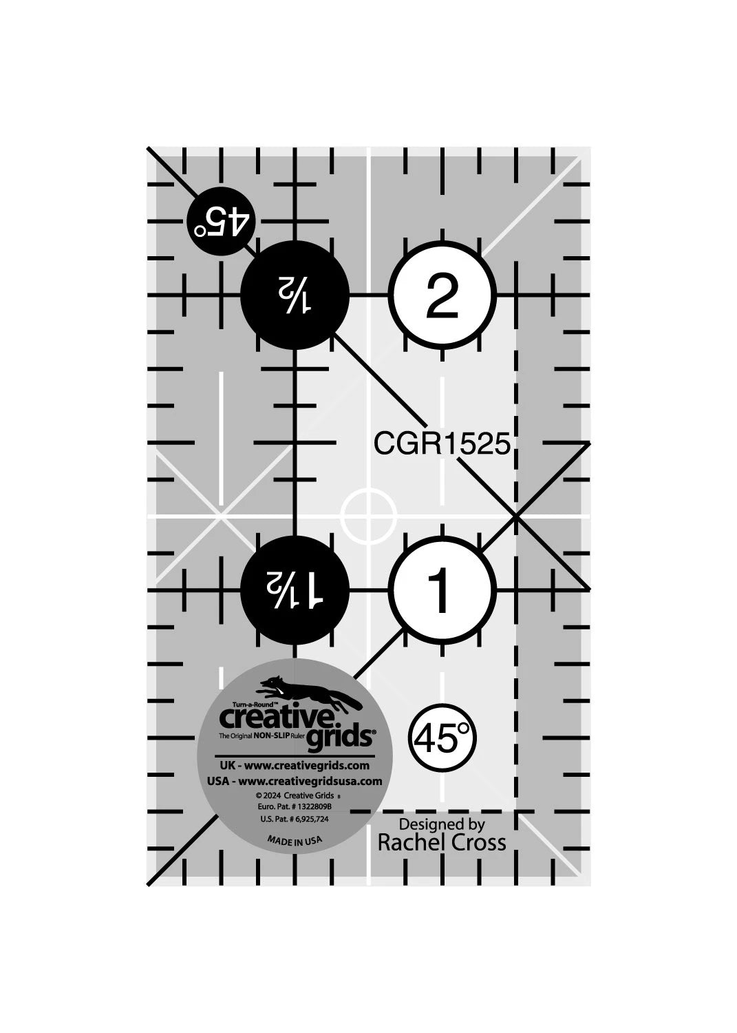 Creative Grid Ruler - 1.5" X 2.5"