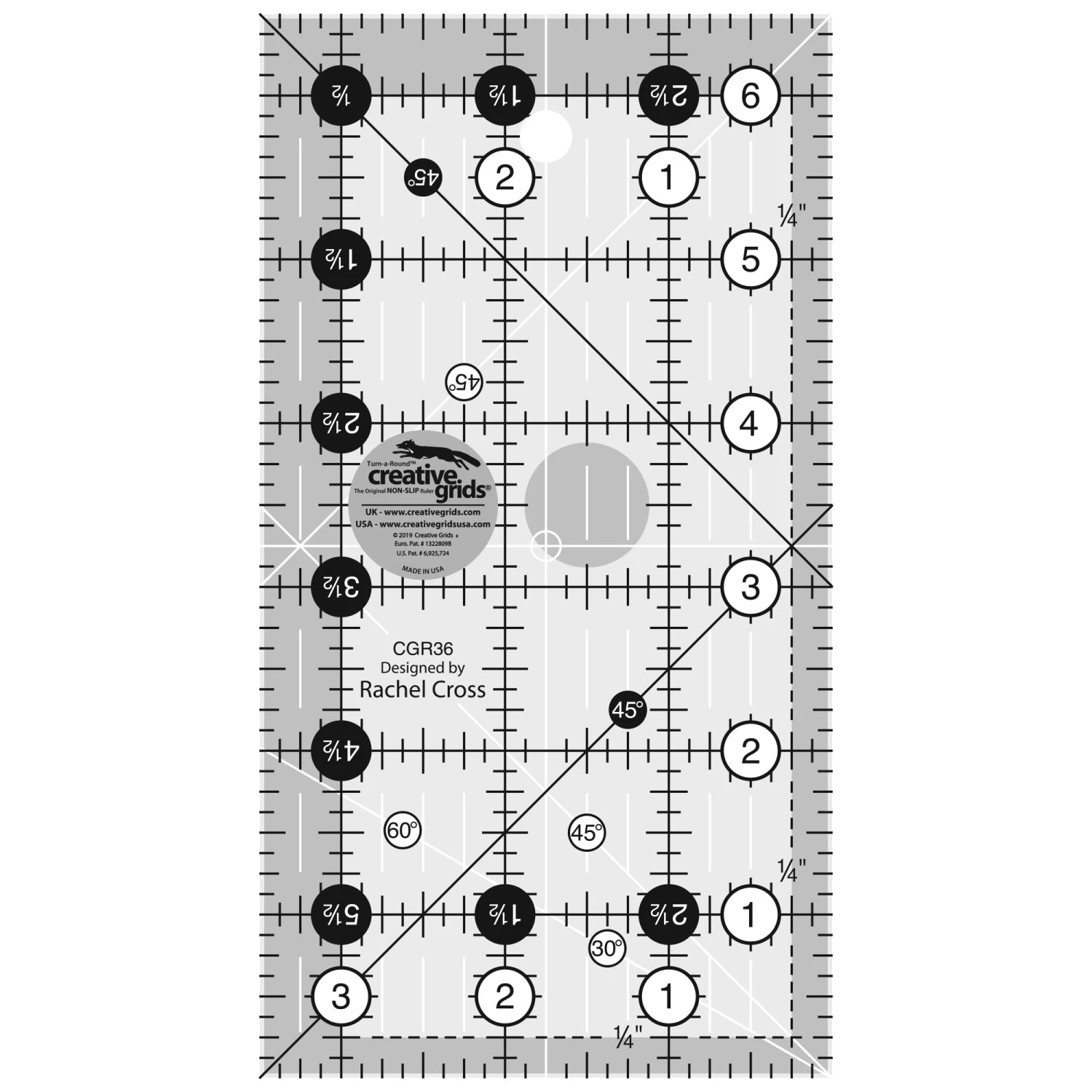 Creative Grid Ruler - 3.5" X 6.5"