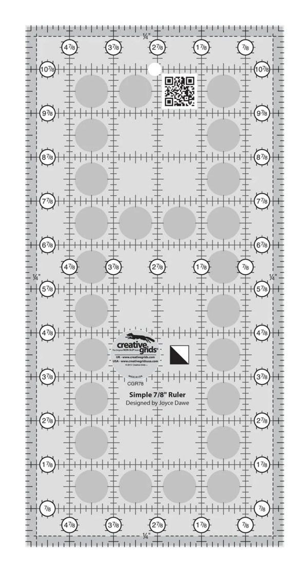 Creative Grid Ruler - Simple 7/8 Triangle Maker - Thread Count Fabrics