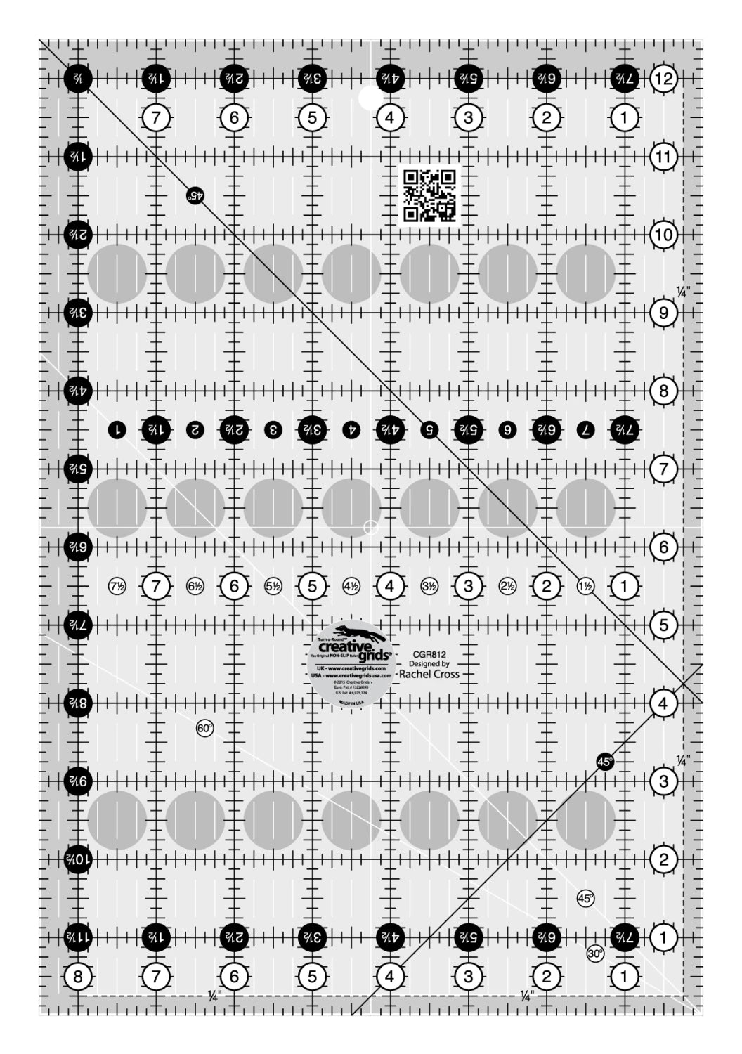 Creative Grid Ruler - 8.5" x 12.5" Rectangle