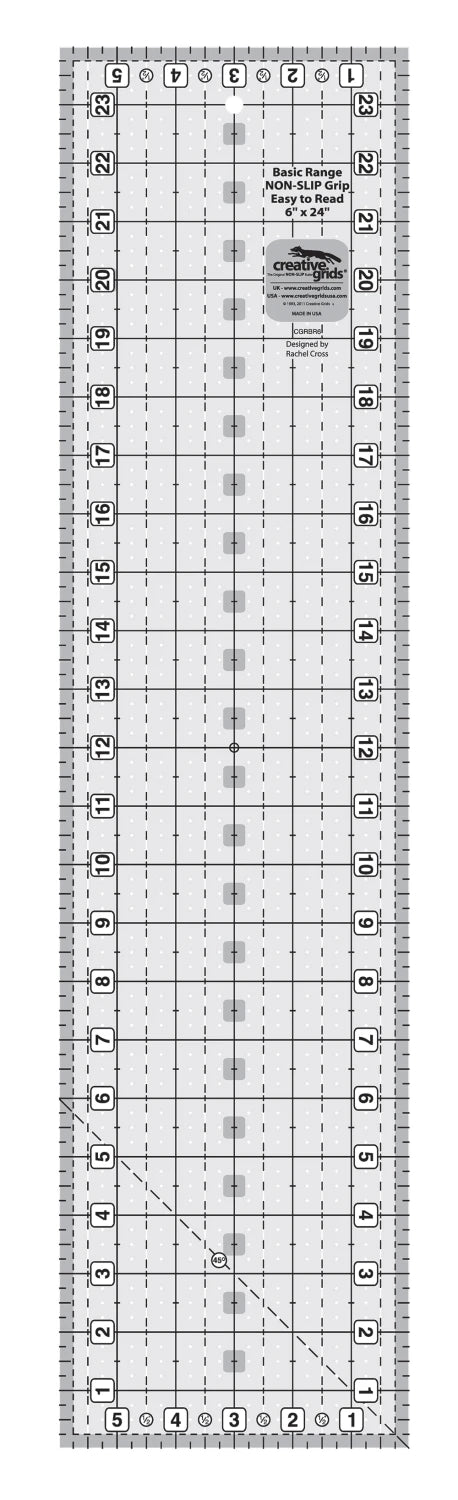 Creative Grid Ruler - Basic Range 6" x 24" Rectangle