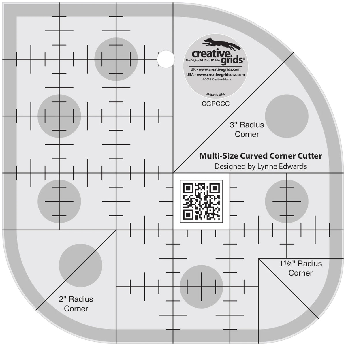 Creative Grid Ruler - Curved Corner Cutter