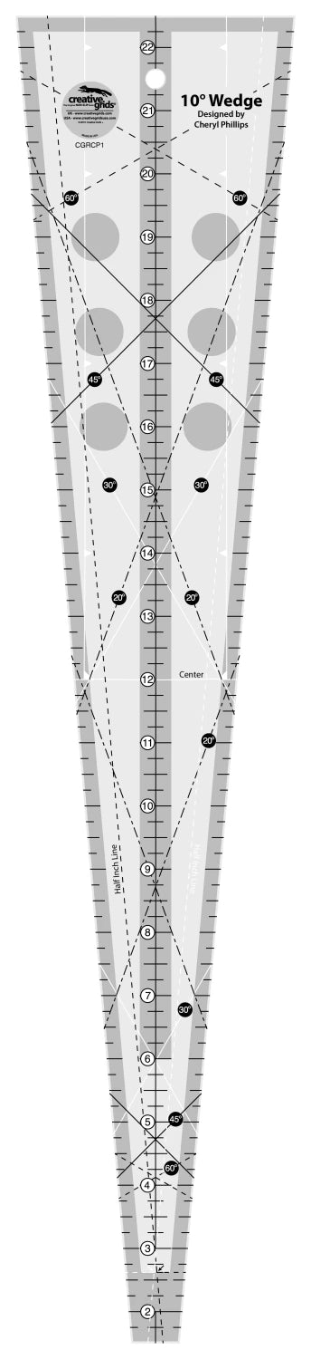 Creative Grid Ruler - 10 Degree Wedge