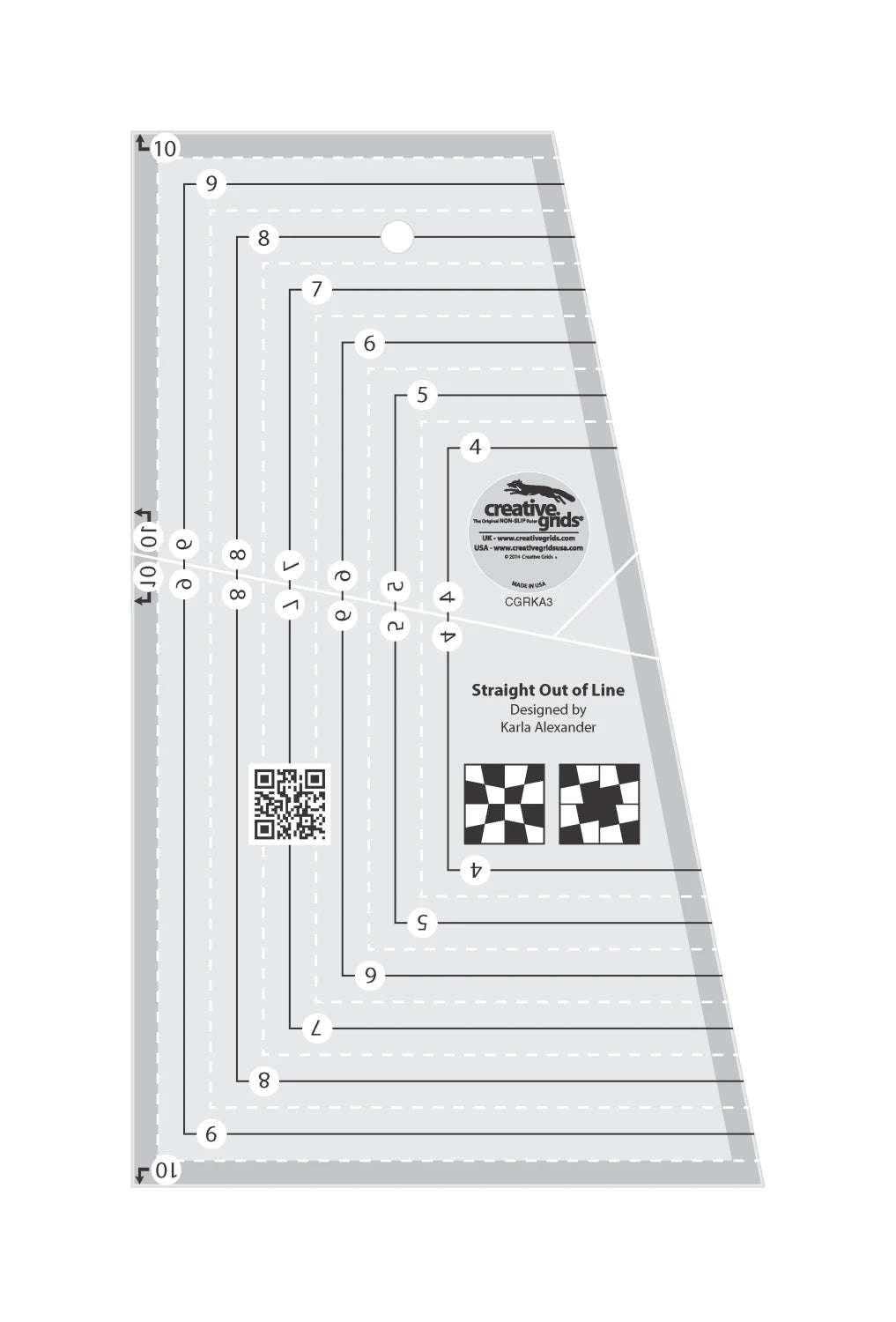 Creative Grid Ruler - Straight Out Of Line 6" x 10"