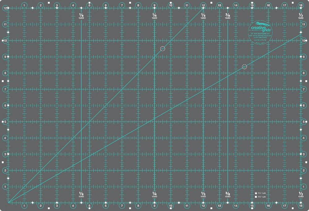 Creative Grids Self-Healing Double Sided Rotary Cutting Mat - 12in x 18in