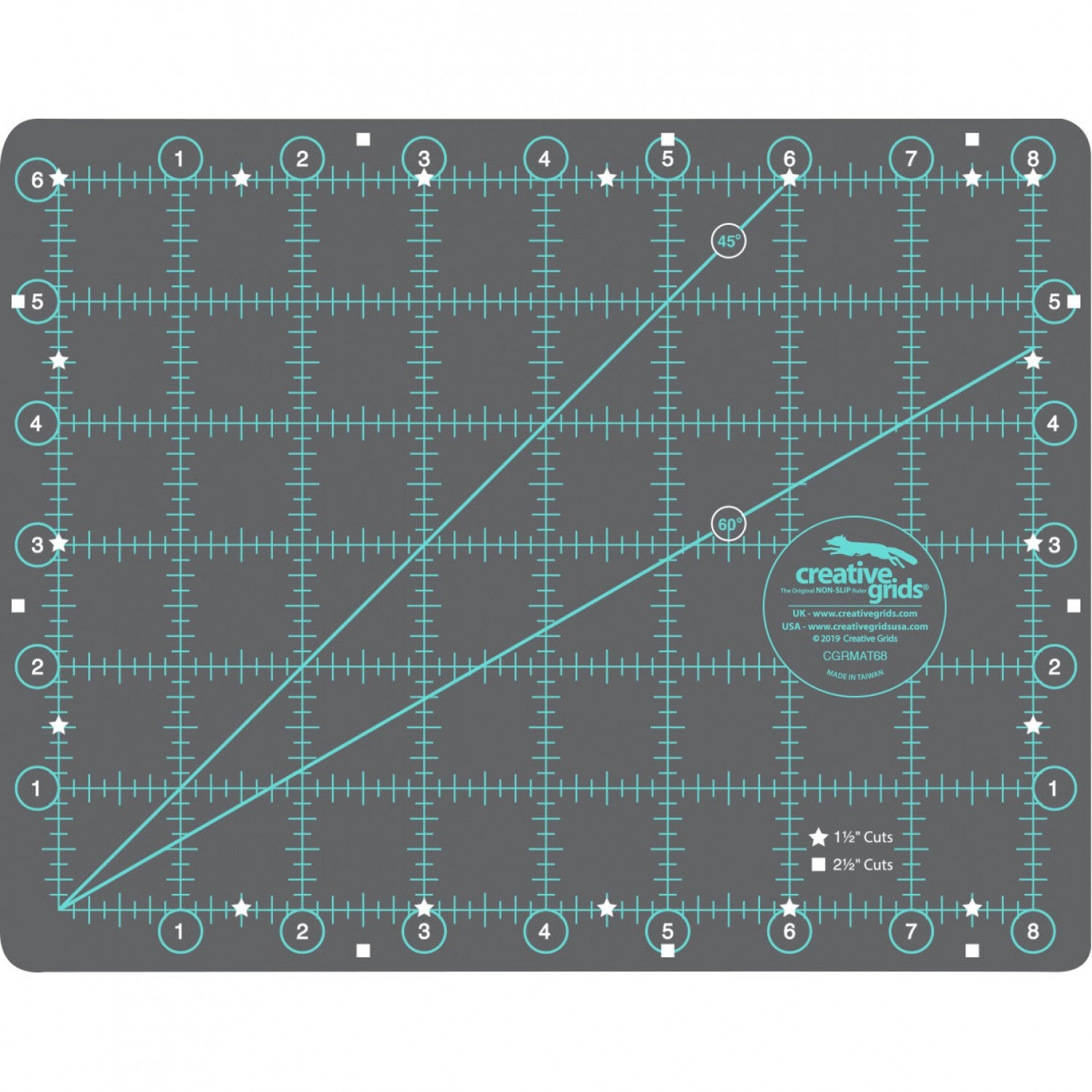 Creative Grids Self-Healing Double Sided Rotary Cutting Mat - 6in x 8in