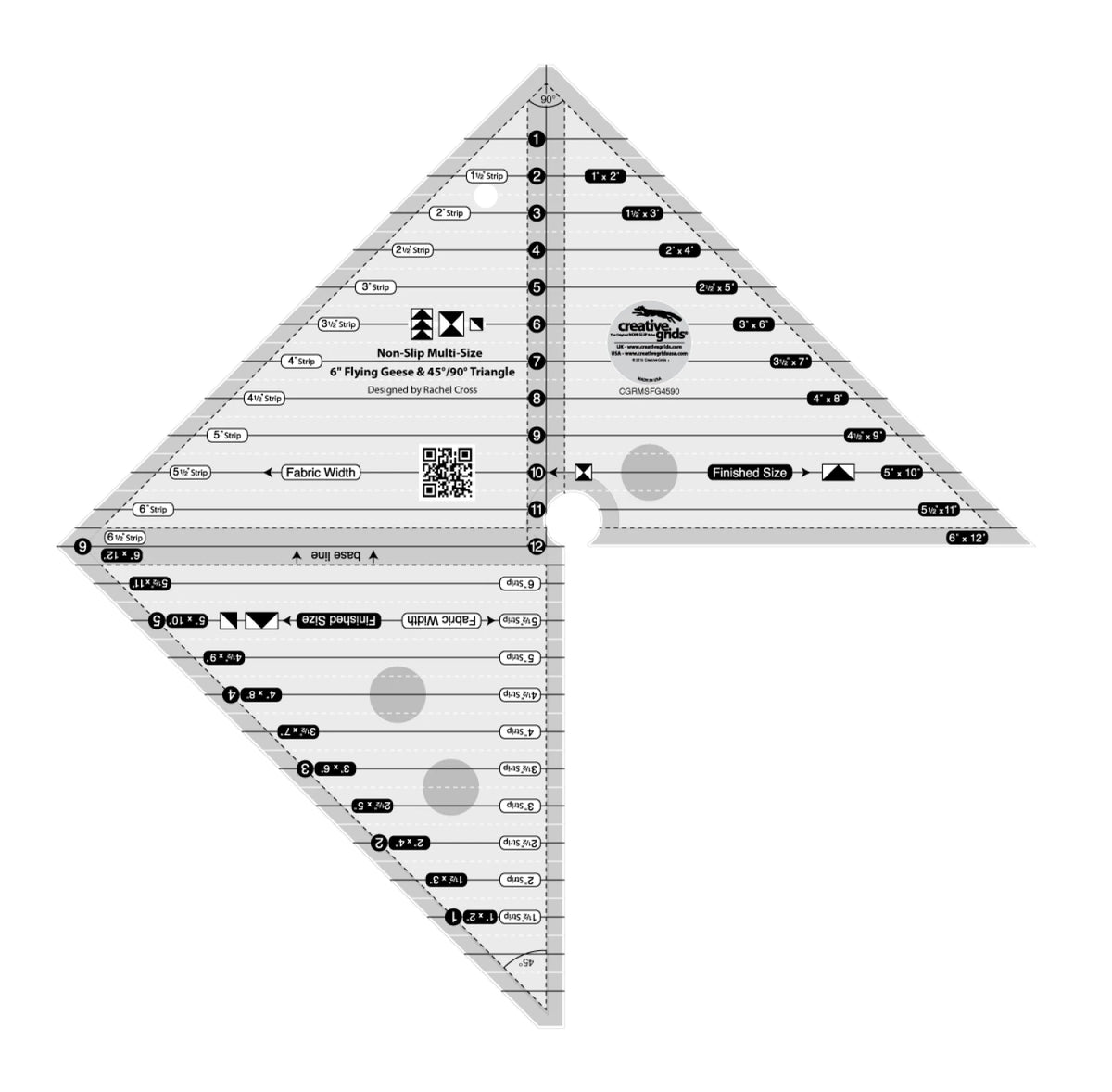 Creative Grid - 6in Flying Geese &amp; 45 90 Degree Triangle