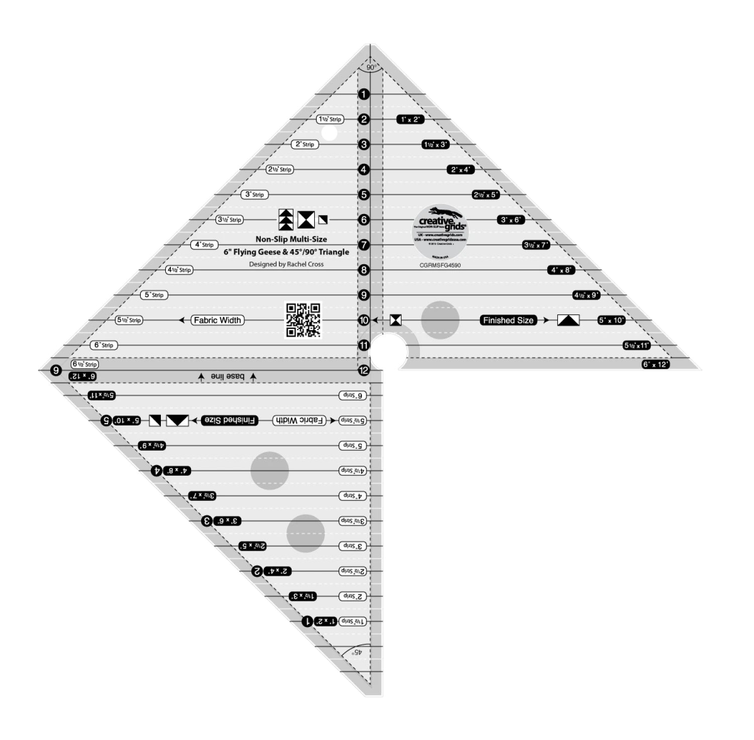 Creative Grid - 6in Flying Geese & 45 90 Degree Triangle