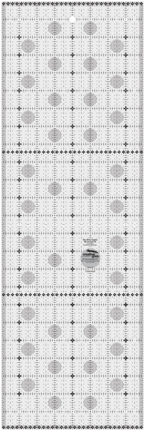 Creative Grid Ruler - Itty-Bitty Eights XL 8" x 24" Rectangle