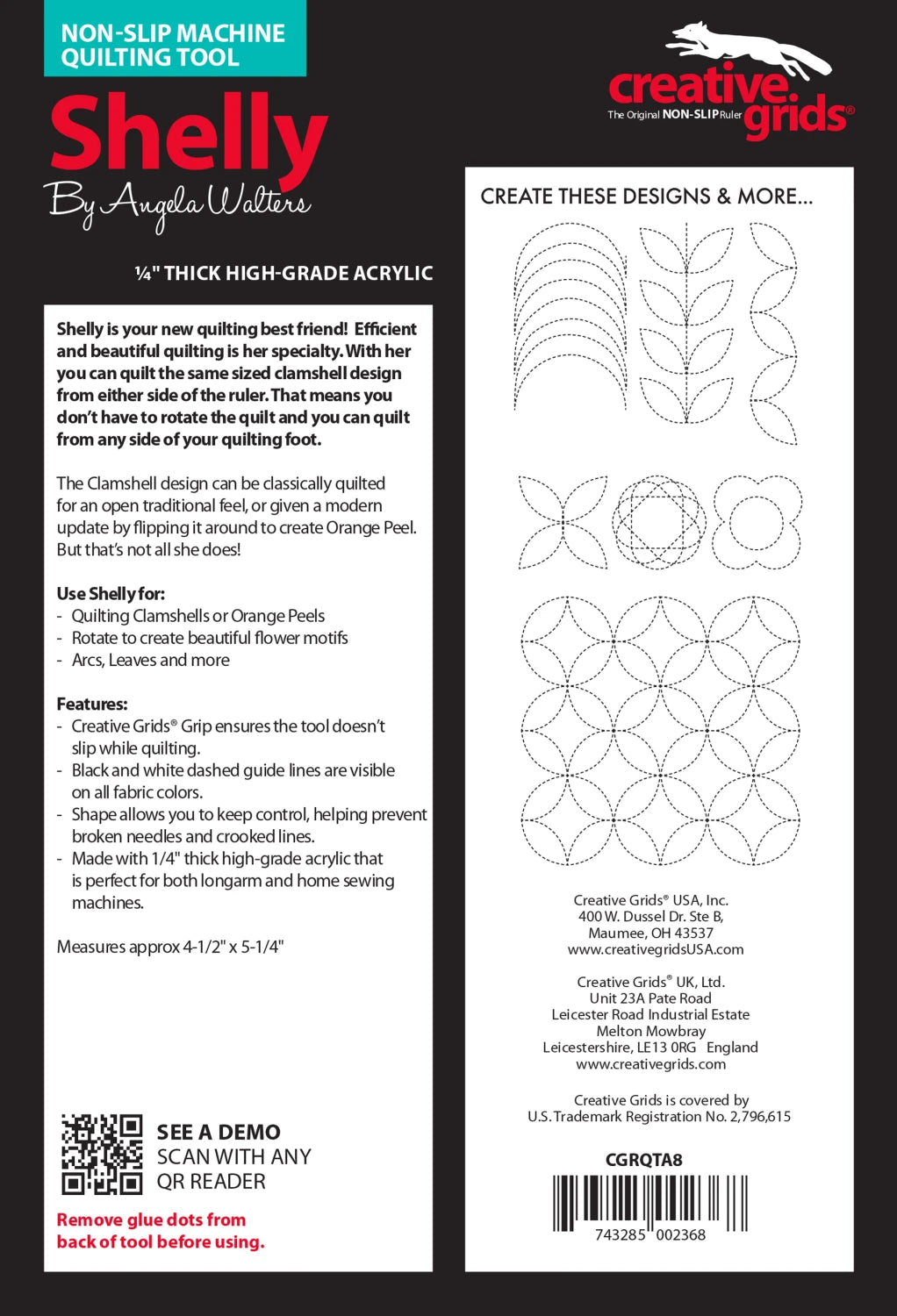Creative Grid - Machine Quilting Tool Shelly