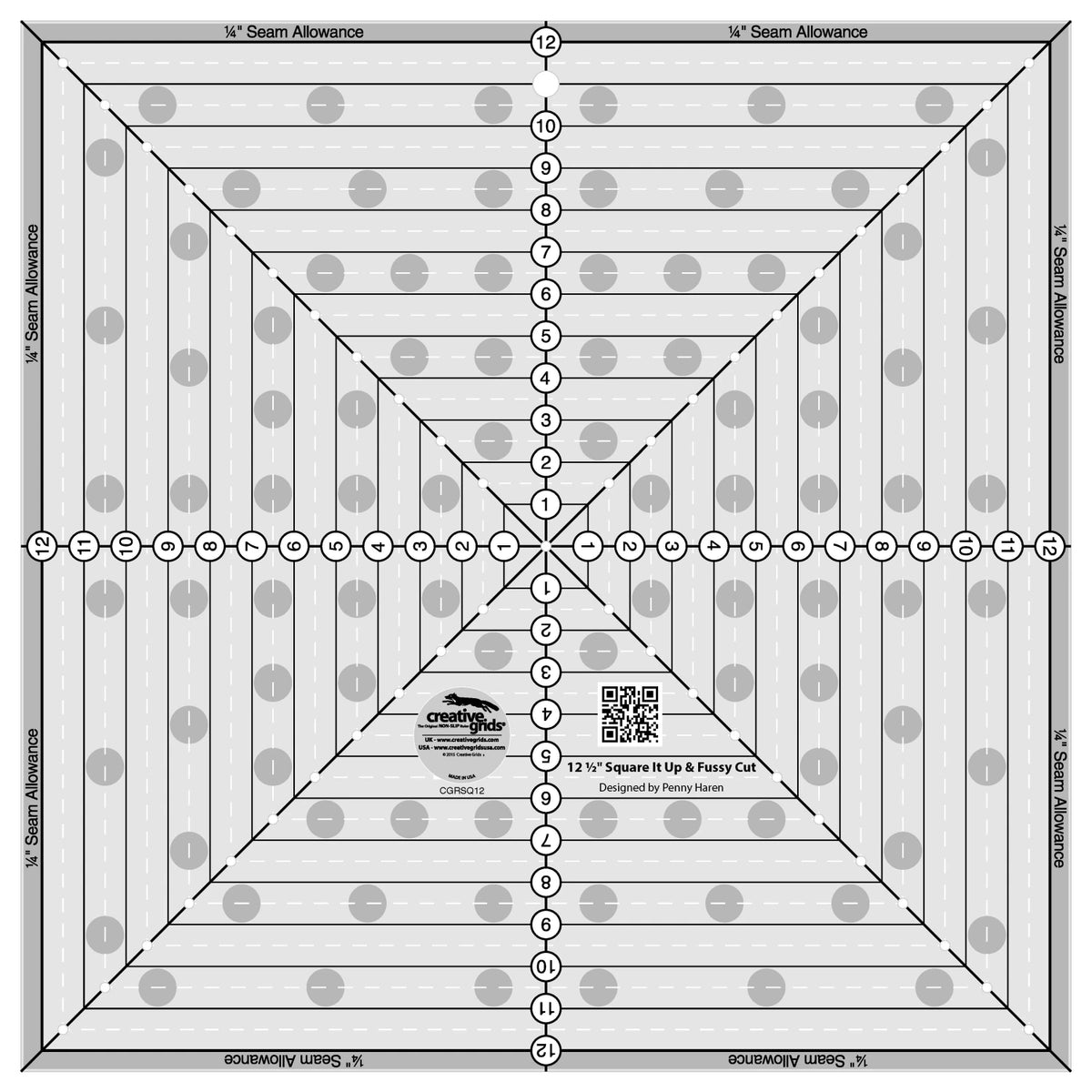 Creative Grid Ruler - 12.5" Square It Up or Fussy Cut Square
