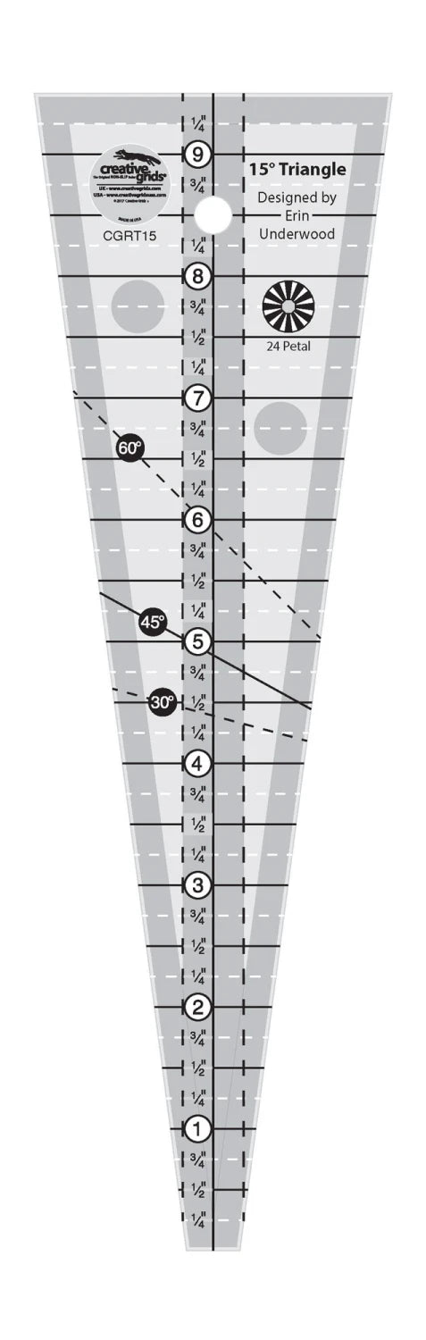Creative Grid Ruler - 15 Degree Triangle