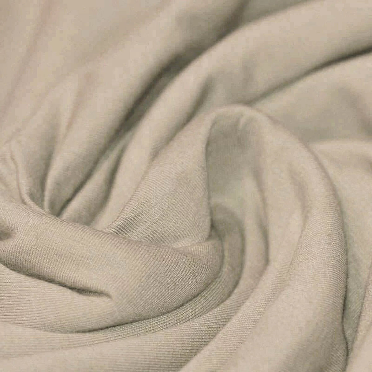 Solid Cotton Jersey - Dark Beige | Knit