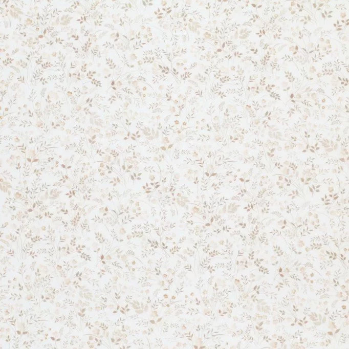 Cotton Poplin - Beige Wildflower