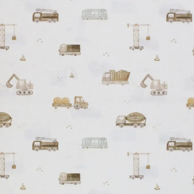 Cotton Poplin - Construction Vehicles