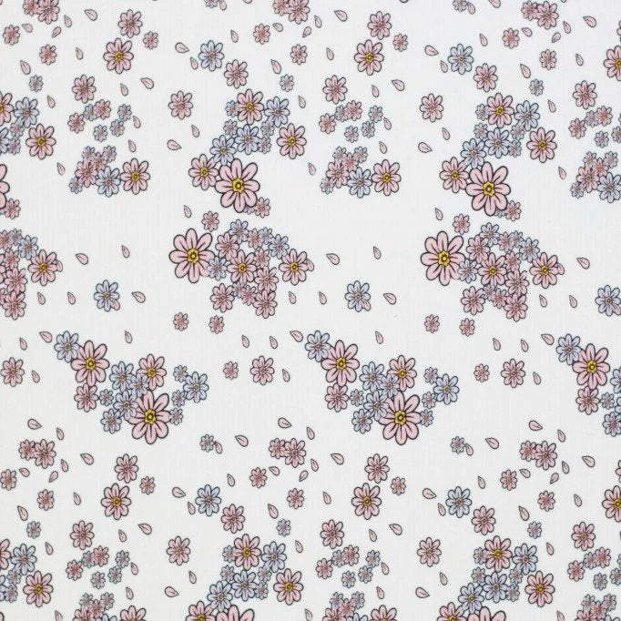 Cotton Poplin -Flower Leaves