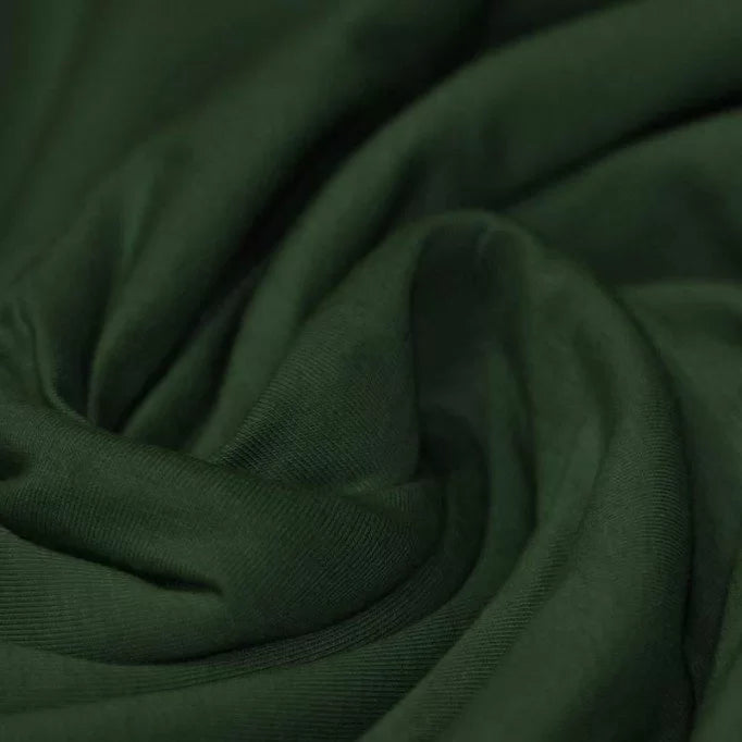 Solid Cotton Jersey - Dark Green | Knit