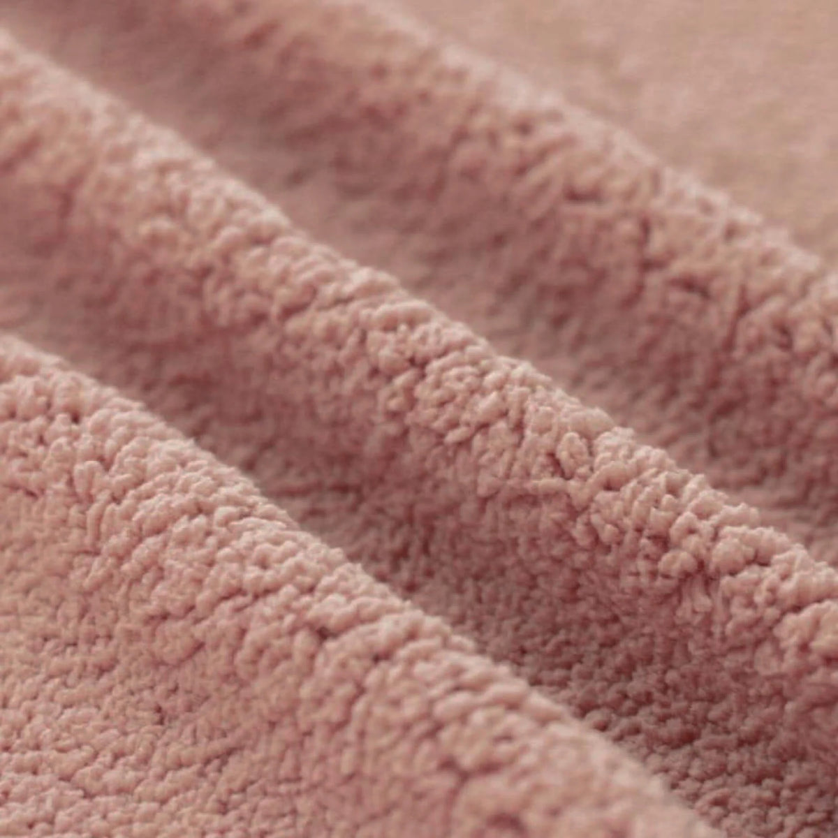 Curly Teddy Sherpa Fleece - Dusty Pink