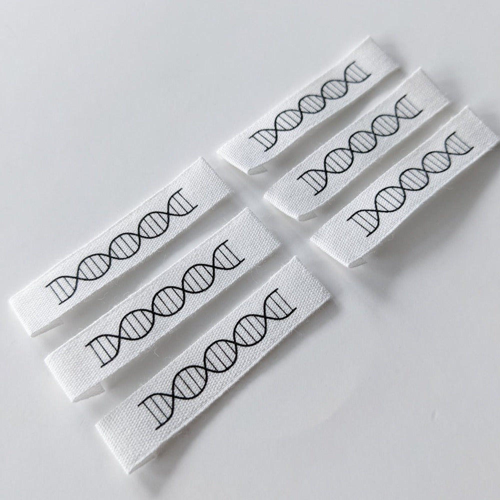 Woven Garment Labels 6-Pack - DNA Double Helix