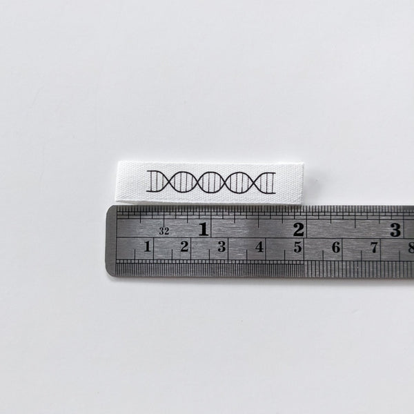 Woven Garment Labels 6-Pack - DNA Double Helix - Thread Count Fabrics