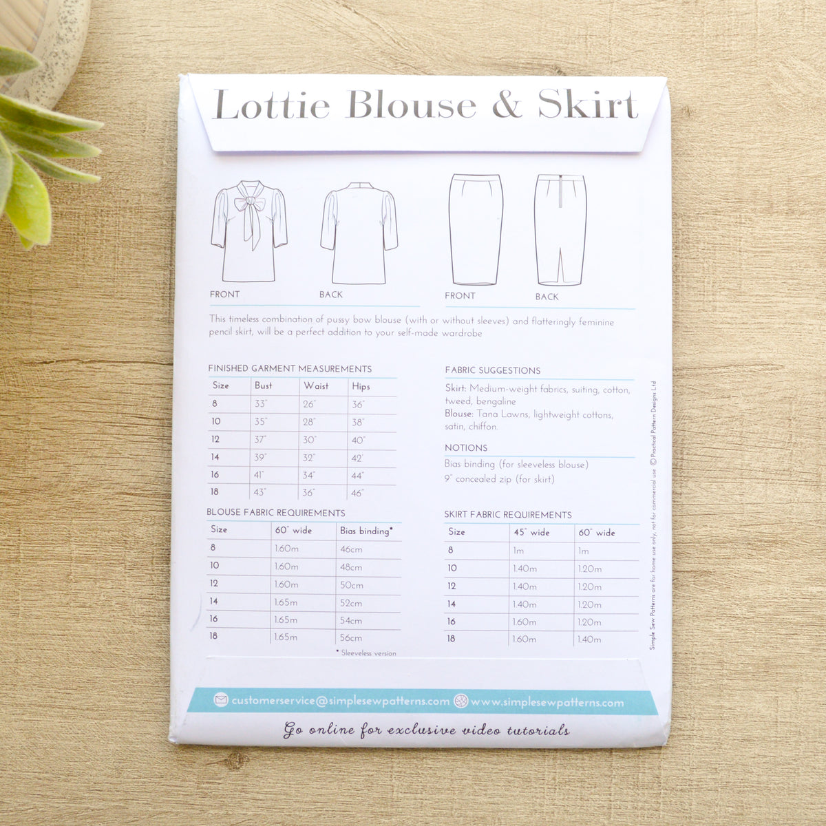 Lottie Blouse and Skirt Pattern