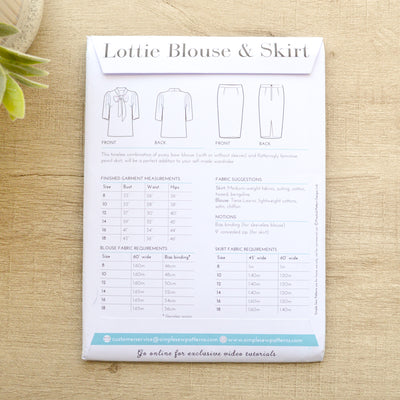 Lottie Blouse and Skirt Pattern