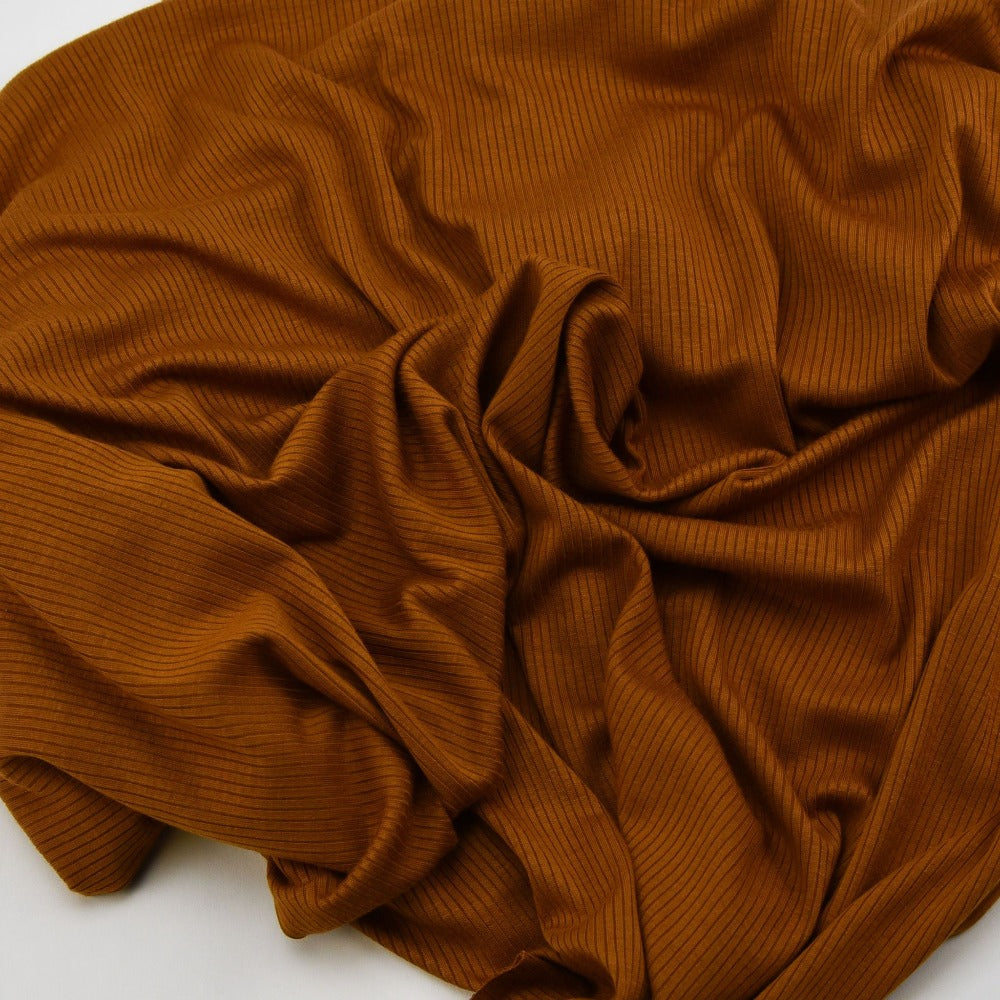 Ribbed Modal Knit - Caramel