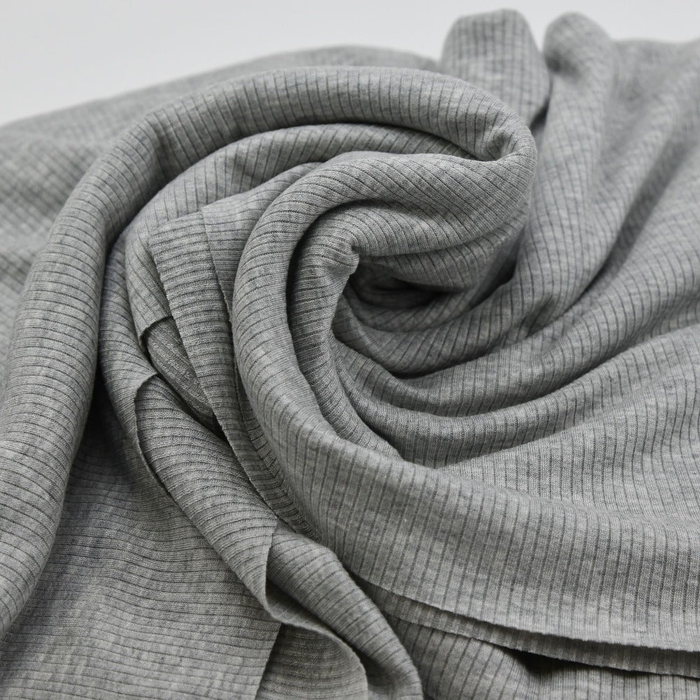 Ribbed Modal Knit - Light Grey