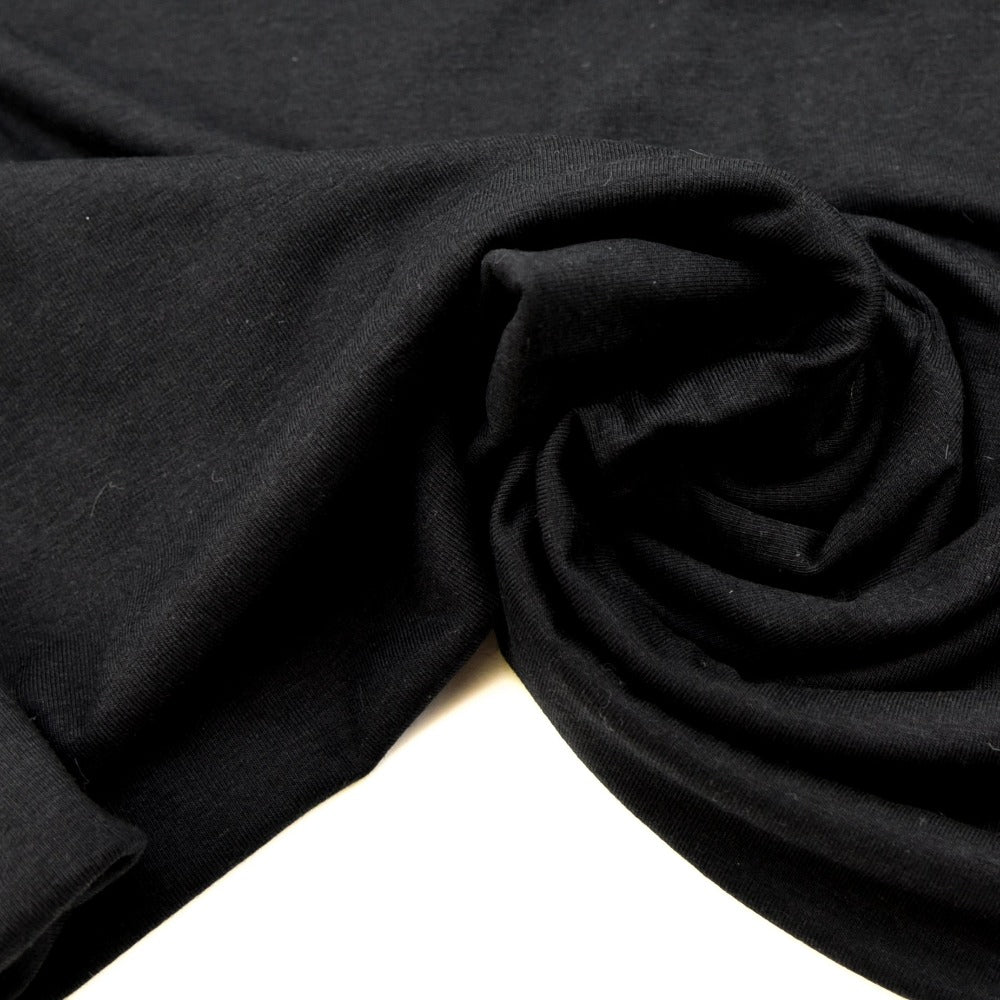 Bamboo Jersey Knit Black 1.25 yards