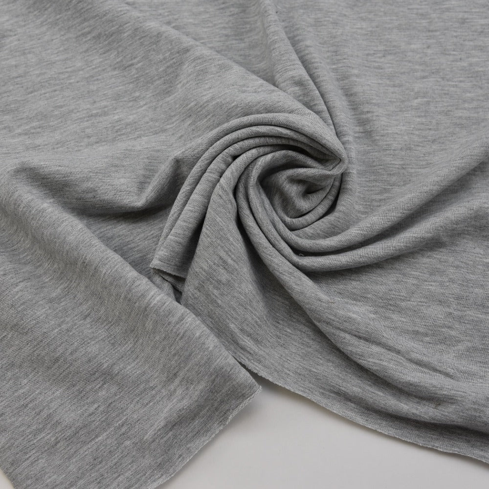 Bamboo Jersey Knit 250gsm - Heather Grey