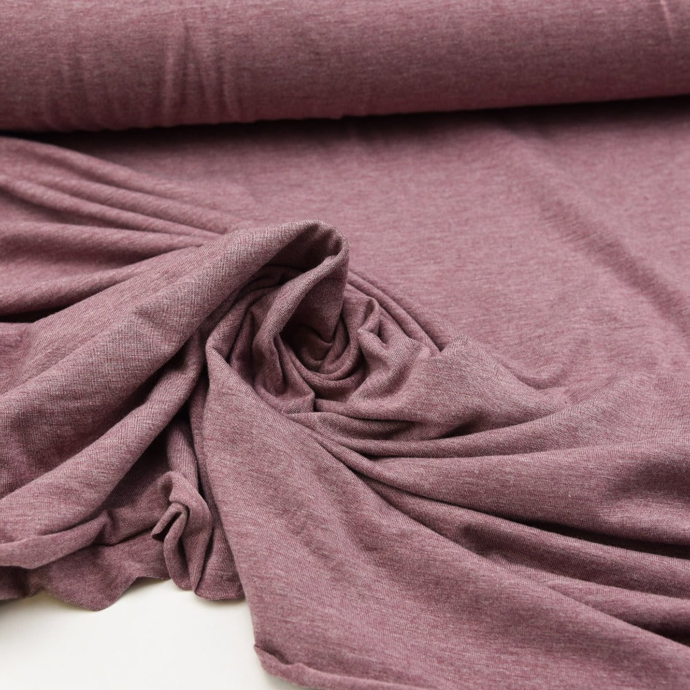 Bamboo Jersey Knit - Heather Rose Brown