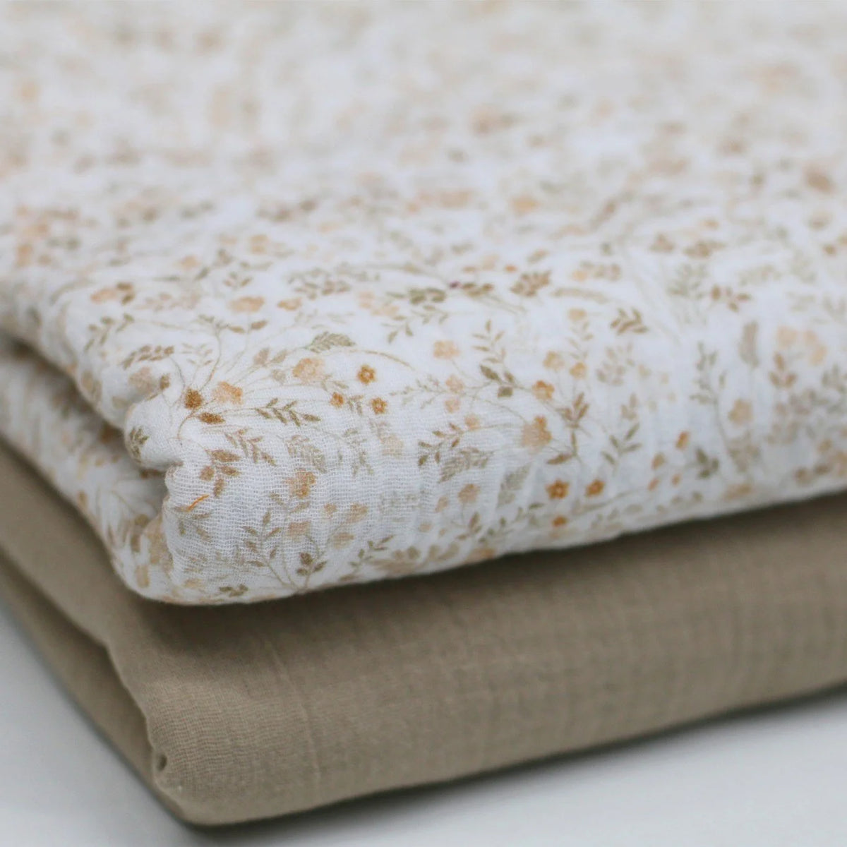 Beige Wildflower | Double Gauze