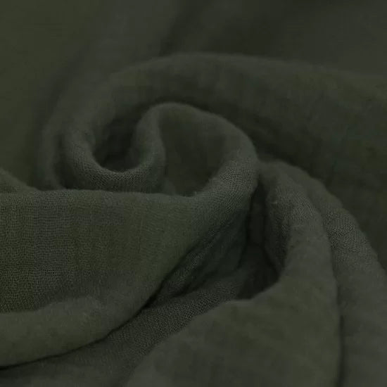 Solid Double Gauze - Army Green
